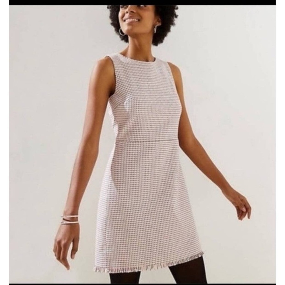 Loft Dress; Pink Tweed; Size 12 Tall; NWOT